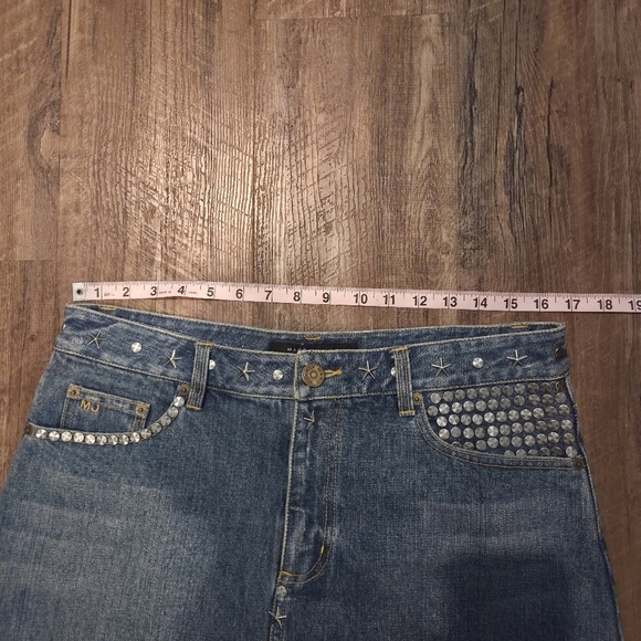 Marc Jacobs Embellished Playful Denim Mini Skirt Size 10 Y2K - Picture 11 of 13
